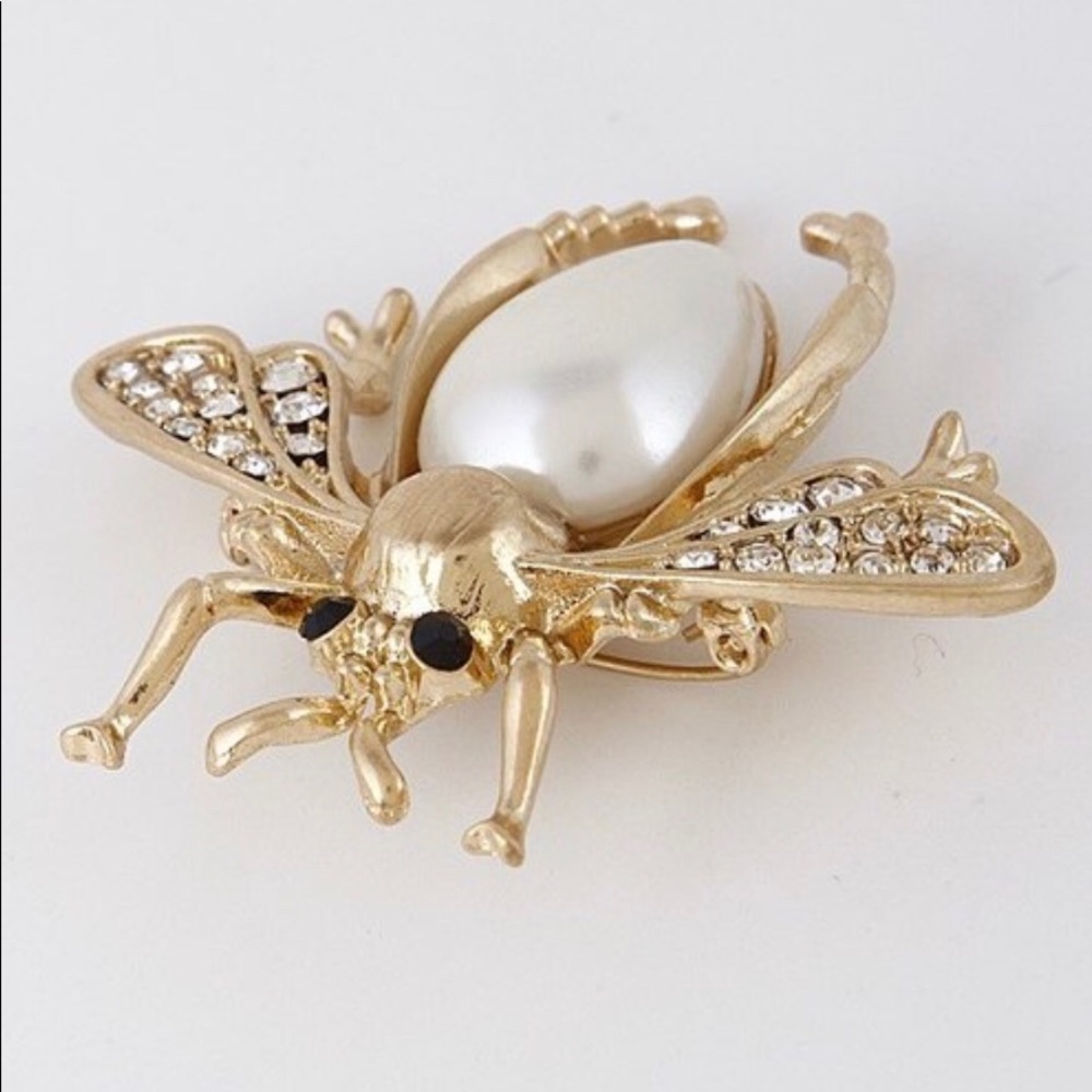 Rhinestone Insect Brooch - Picture 2 of 2